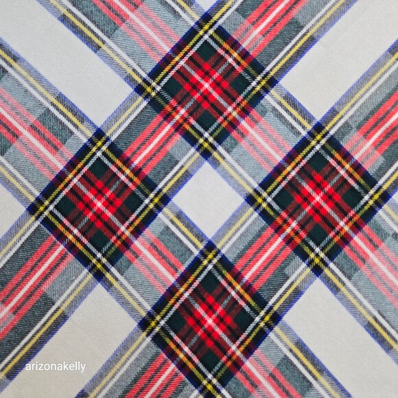 Large Woven Wool Triangle Scarf Shawl Plaid Rondina - Picture 6 of 16